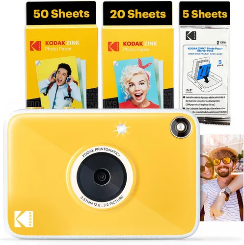 Miniatura 14 de Kodak Printomatic+ Paquete de Regalo de Cámara Digital de Impresión Instantánea a Todo Color + Estuche + Papel Fotográfico Zink 2x3 con Respaldo