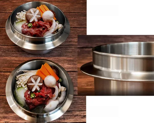 Miniatura 4 de Olla de tierra coreana (TTukbaegi), olla de acero inoxidable con tapa que permite la inducción, olla de cocina saludable ollas de cocina