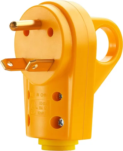 Miniatura 11 de Kohree Enchufe Macho de 50 Amperios para RV, Enchufe de Repuesto de 125 250V para RV, Receptáculo NEMA 14-50P de Servicio Pesado con Mango de Agarre