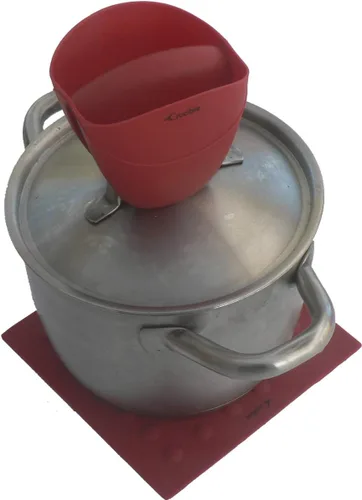 Miniatura 5 de Soportes de silicona para mango caliente, agarraderas (paquete de 5 unidades, rojo mezclado) para sartenes de hierro fundido, sartenes, sartenes