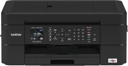Brother Impresora inalámbrica de inyección de tinta MFC-J491DW todo en una, impresora a color multifunción, impresión dúplex, impresión móvil,