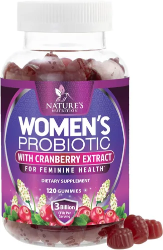 Miniatura 10 de Nature's Nutrition Gomitas probióticas para mujeres con arándano, 6 cepas premium para el equilibrio del PH, salud digestiva, apoyo vaginal e