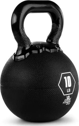 Miniatura 2 de Champion Sports Rhino - Pesas rusas de goma, color negro, equipo de entrenamiento de fuerza de primera calidad, varios pesos