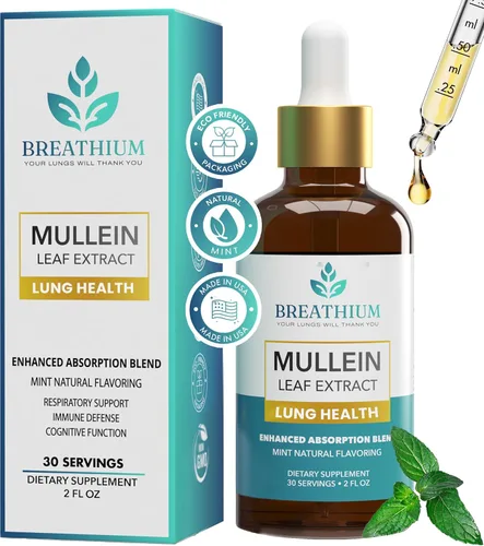 Gotas de gordolobo 4 en 1 para la salud pulmonar y intestinal, extracto liposomal de hoja de gordolobo, lecitina de girasol y colina para alivio