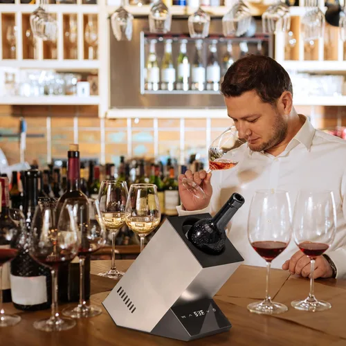 Miniatura 6 de Enfriador de vino eléctrico, enfriador de una sola botella para 750ml de vino o algo de champán, enfriador sin hielo de acero inoxidable que