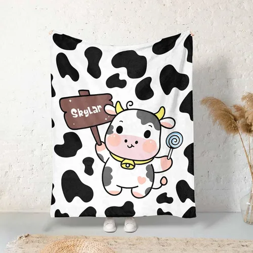 Miniatura 7 de Artsadd Manta de bebé personalizada para niños y niñas con nombre, manta personalizada con nombre de bebé con patrón de unicornio, manta