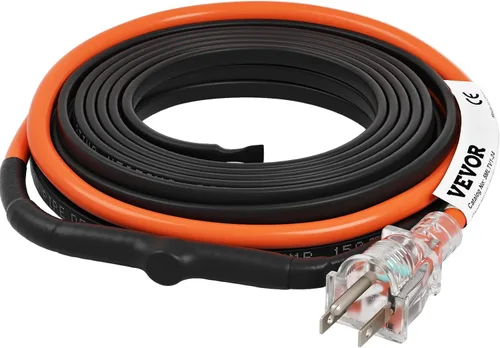 Miniatura 15 de VEVOR Cable de calefacción de tubería autorregulable, cinta térmica de 120 pies de 5 W/ft para protección contra congelación de tuberías, protege