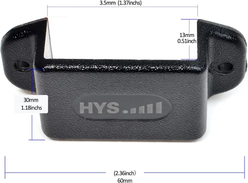 Miniatura 3 de HYS Soporte de montaje de coche de radio de un solo lado, kit de montaje de radio de coche con tornillos para radio CB de mano y Walkie Talkie UHF