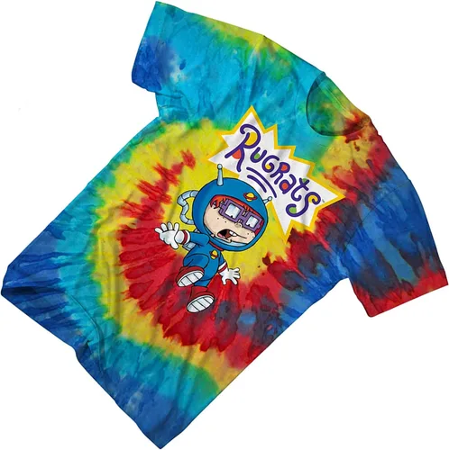 Miniatura 3 de Nickelodeon Camisa clásica Rewind para hombre - Rugrats, Ren & Stimpy y Hey Arnold Tie Dye