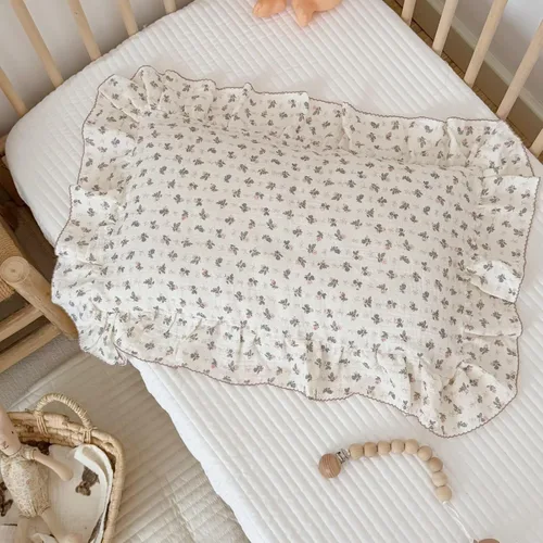 Miniatura 9 de BuLuTu Funda de almohada de algodón para niños pequeños, tamaño estándar, estampado de flores de Galsang, suave funda de almohada de viaje con borde