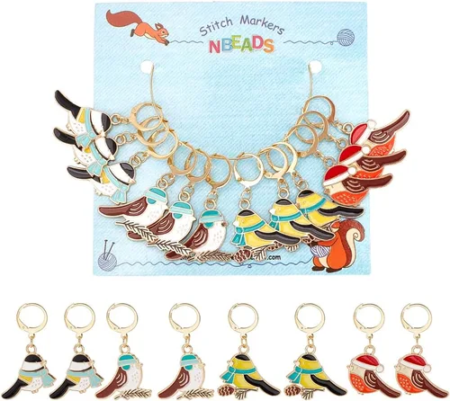 Miniatura 37 de NBEADS 2 Piezas 2 Estilos Cadenas Contador de Filas con Dijes de Abejas, Marcadores de Puntos con Números 0~9 Cuentas Acrílicas Dijes Marcadores