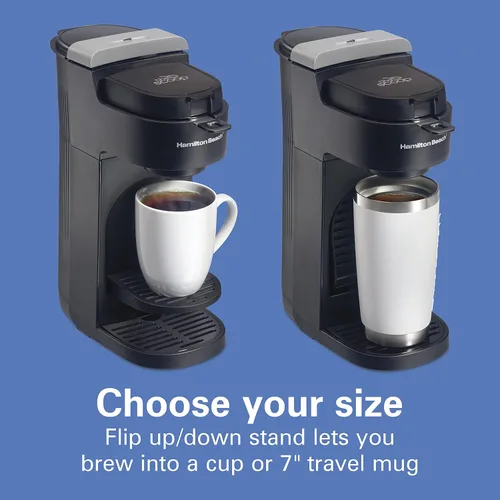 Miniatura 4 de Hamilton Beach The Scoop - Cafetera de una sola porción y preparadora rápida de café molido para tazas de 8-14 onzas, se prepara en minutos