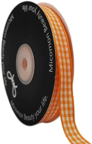 Miniatura 37 de Cinta de cuadros a cuadros vichy marrón 25 yardas cada rollo 100% poliéster (1 pulgada, marrón)