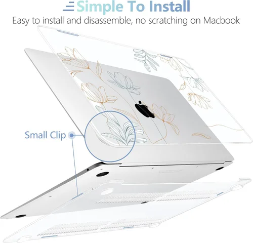 Miniatura 4 de MEEgoodo para MacBook Air de 13.3 pulgadas, funda 2021 2020 2019 2018 A2337 M1 A2179 A1932, carcasa transparente para MacBook Air M1, carcasa dura