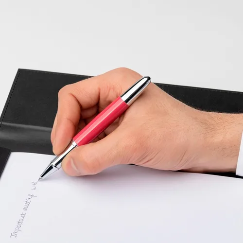 Miniatura 5 de Hugo Boss Rollerball Pen Icon Tinta Negra Caja De Regalo (Corail/Cromo)