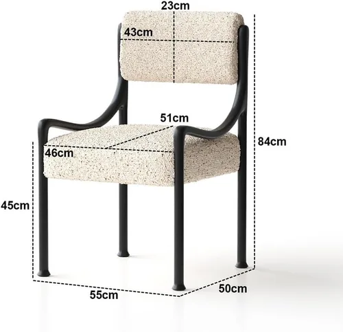 Miniatura 3 de sillas de comedor Silla de comedor retro de madera con respaldo tapizado y asiento curvos reposabrazos cocina moderna