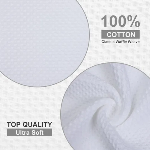Miniatura 466 de Kitinjoy - Paños de cocina de 100 % algodón, tela de tejido gofrado, paño de limpieza ultrasuave, absorbente y de secado rápido. Beige