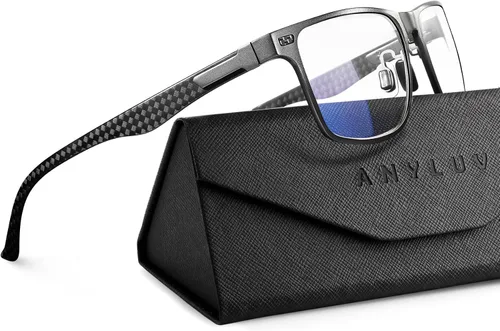 Miniatura 26 de ANYLUV Blue Light Glasses Men, Carbon Fiber Working Blue Light Blocking Glasses Relieve Eyestrain for Men Women
