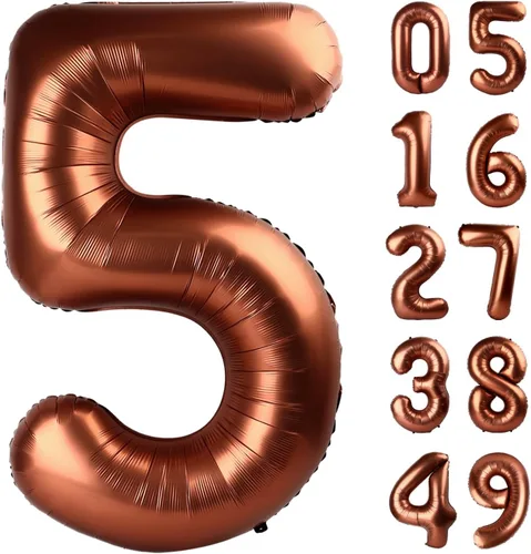 Miniatura 287 de Globo de cumpleaños número 4 dorado de 40 pulgadas, globos gigantes del número cuatro 14 24 34 40 44 2024, globos grandes de lámina de mylar para Oro