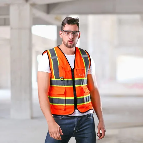 Miniatura 4 de BeautyWill Chaleco de seguridad personalizado con logotipo reflectante de alta visibilidad Clase 2 de alta visibilidad Seguridad Chaleco de trabajo