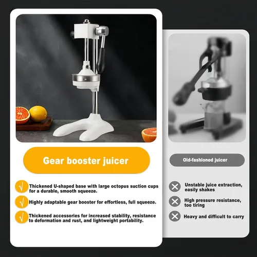 Miniatura 2 de Exprimidor de cítricos de hierro fundido, máquina de exprimidor de prensa de mano, Procesadores de alimentos Manual de acero inoxidable Prensa