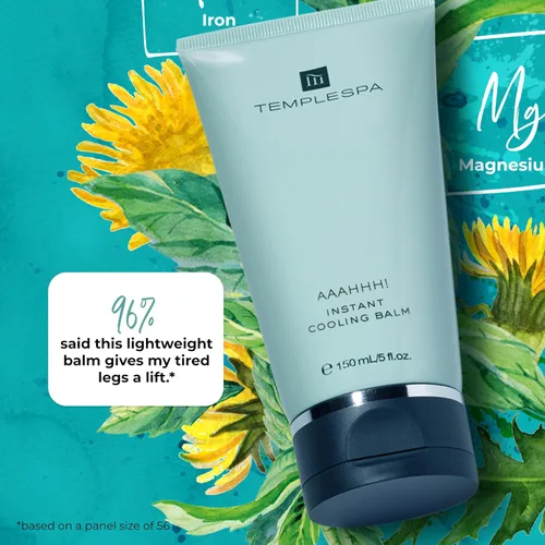 Miniatura 4 de TEMPLESPA AAAHHH! Gel refrescante para pies y extremidades con extractos naturales, aceites esenciales para enfriar y refrescar pies y piernas