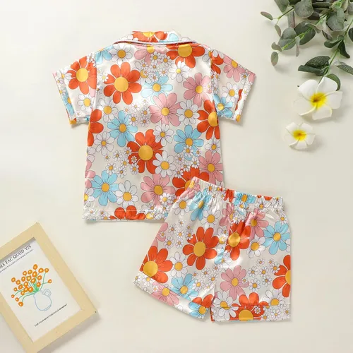 Miniatura 20 de Conjunto de pijama de manga larga con botones para niña pequeña, conjunto de ropa de dormir