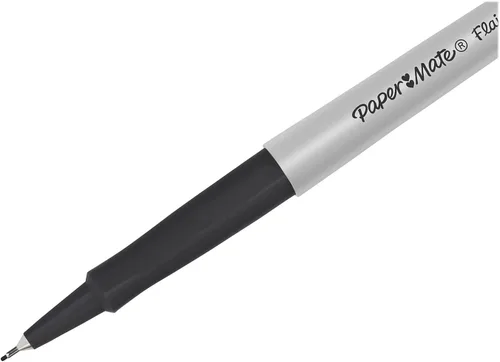 Miniatura 4 de Paper Mate Flair - Bolígrafos de punta de fieltro ultra fina (0.016 in), color negro, 12 unidades, perfectos para una escritura precisa y expresiva