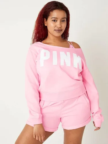 Miniatura 2 de Victoria's Secret Sudadera corta de forro polar rosa