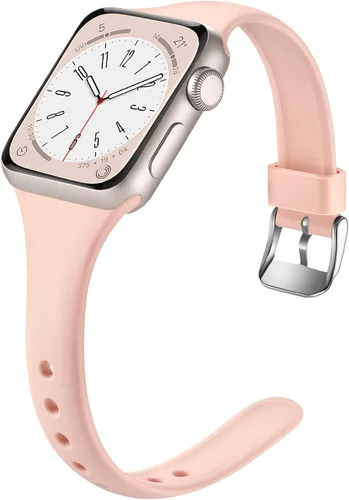 Miniatura 12 de Laffav correa delgada compatible con Apple Watch de 1.57 pulgadas, 1.49 pulgadas, 1.73 pulgadas, 1.65 pulgadas para mujeres y hombres, correa
