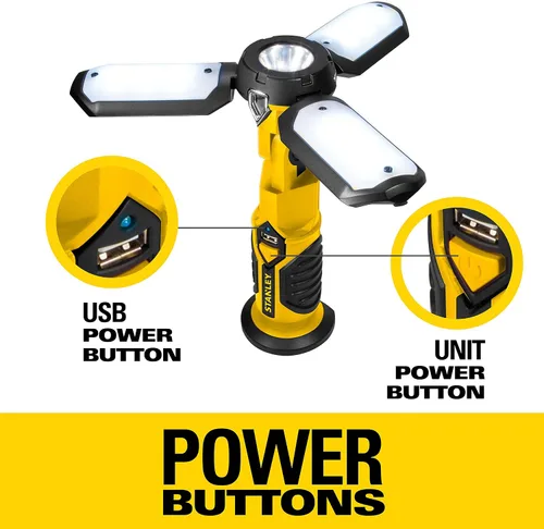 Miniatura 4 de STANLEY SAT3S Satellite luz de trabajo LED de 300 lúmenes recargable con cargador USB
