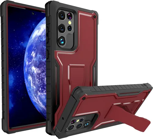 Miniatura 10 de Funda para Samsung Galaxy S22 Ultra 5G (no es compatible con teléfonos no Plus o Plus), protección de grado militar a prueba de golpes, soporte Azul
