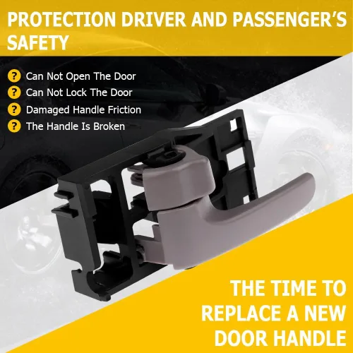 Miniatura 3 de OCPTY Manijas de puerta interiores delanteras y traseras del lado izquierdo del conductor de repuesto para Toyota Sequoia 2001-2007 para Toyota
