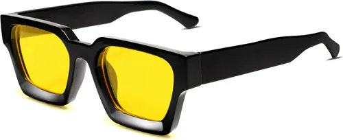 Miniatura 114 de VANLINKER Gafas de sol cuadradas gruesas para hombres y mujeres, retro, rectangulares, con protección UV400, VL9731