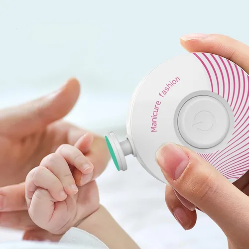 Miniatura 2 de Cortadora de uñas para bebé, eléctrica, fácil y segura, lima de uñas para bebés recién nacidos, cortaúñas silenciosa, 6 cabezales de molienda