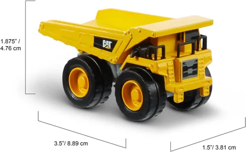 Miniatura 5 de CAT Construction Toys CAT Construction - Paquete de 3 vehículos de metal fundido a presión, camión volquete/mezclador de cemento/nivelador