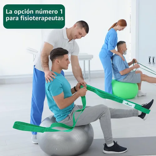 Miniatura 4 de Abiarst - Correa elástica para yoga para terapia física, banda elástica de 10 bucles no elástica para pilates, flexibilidad, ejercicio y gimnasia
