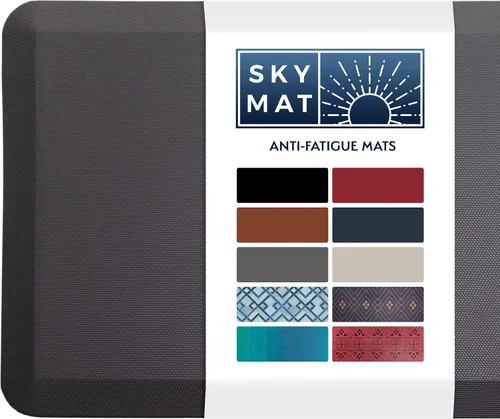 Miniatura 16 de Tapete antifatiga cómodo por Sky Mats, calidad de grado comercial, perfecto para escritorios de pie, cocinas y garajes, alivia el dolor de pies