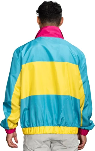 Miniatura 3 de Chaqueta cortavientos retro ligera con diseños coloridos de los años 80 y 90