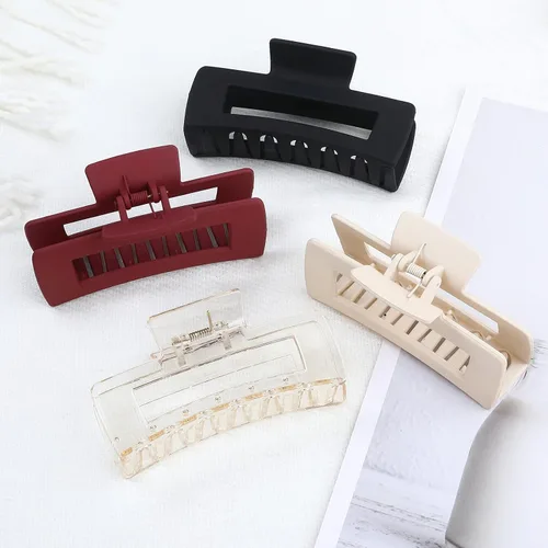 Miniatura 8 de Sisiaipu Accesorios para el cabello grandes de 4.1 pulgadas, 12 pinzas cuadradas grandes para cabello grueso, clips a granel jumbo para mujeres