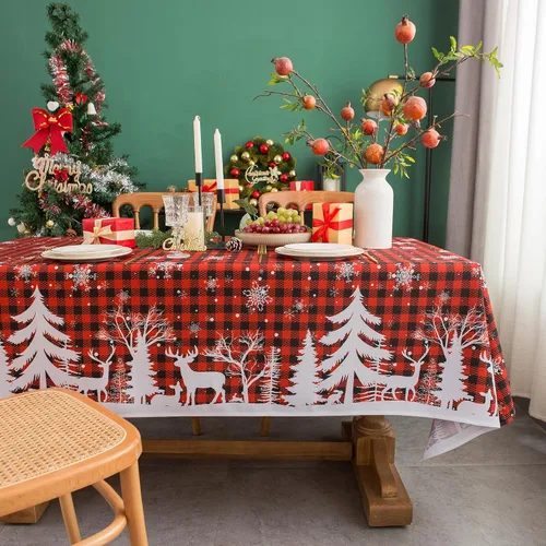 Miniatura 11 de EHouseHome - Mantel para interior y exterior, resistente al agua, tela de poliéster Babala