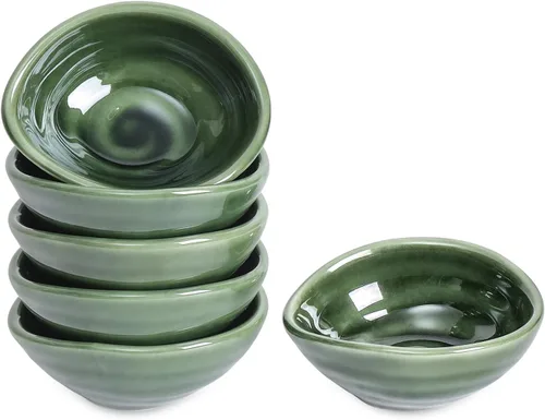 Miniatura 10 de vicrays Cuencos de Cerámica para Salsa de Inmersión – Pequeñas Tazas de Salsa para Charcutería, Platos de Aceite para Condimentos de Preparación