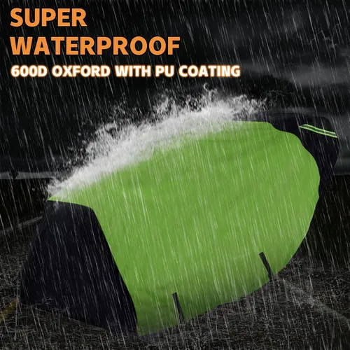 Miniatura 6 de Funda para cortacésped con accesorio de ensacado, impermeable, resistente, se adapta a cubiertas de cortacésped de hasta 54 pulgadas, poliéster 600D