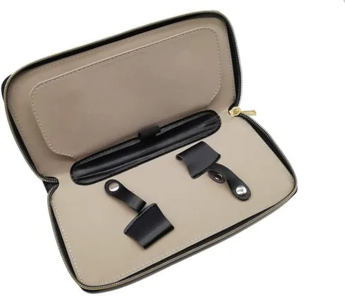 1 unid cuero tijeras caso peluquero peluquero bolsa accesorios peluquero herramientas de peinado