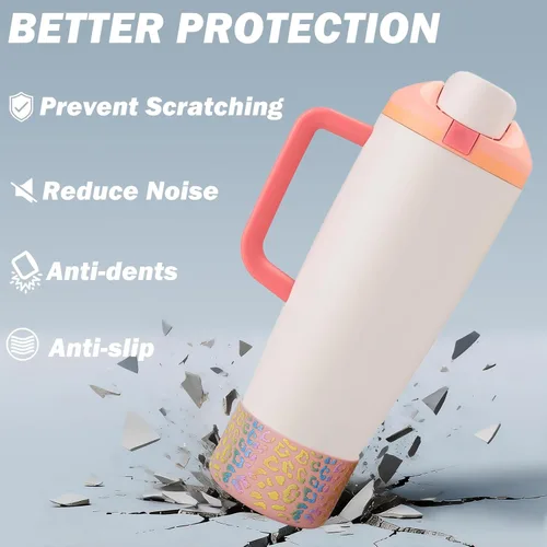 Miniatura 6 de WK IEASON 2PCS Protective Silicone Boots Compatible with Owala FreeSip Sway 30oz 40oz Bottles and 40oz Tumblers, Anti-Slip Bottom Cover Boot for