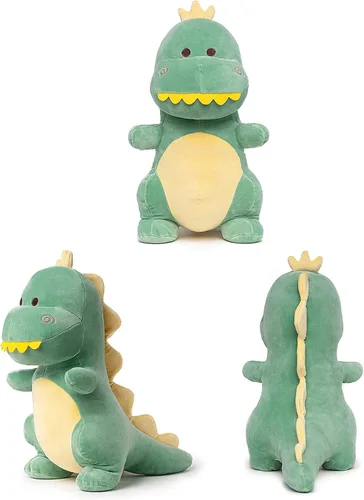 Miniatura 4 de Animal de peluche de dinosaurio, lindo peluche de dinosaurio suave de 12 pulgadas, juguetes de peluche para niños y niñas, bebés y niños (verde)