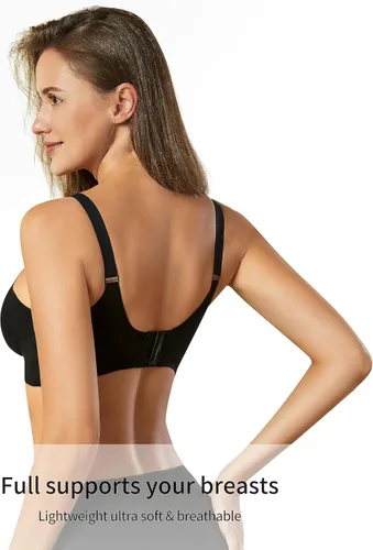 Miniatura 4 de HBselect 3 brasieres de lactancia para lactancia materna, sin costuras, sin costuras, brasier de maternidad, bralette para dormir durante