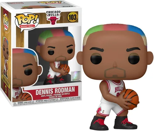 Miniatura 2 de Dennis Rodman Pop #103 Figura de vinilo de baloncesto (incluye funda protectora de plástico compatible con Ecotek Pop Box)