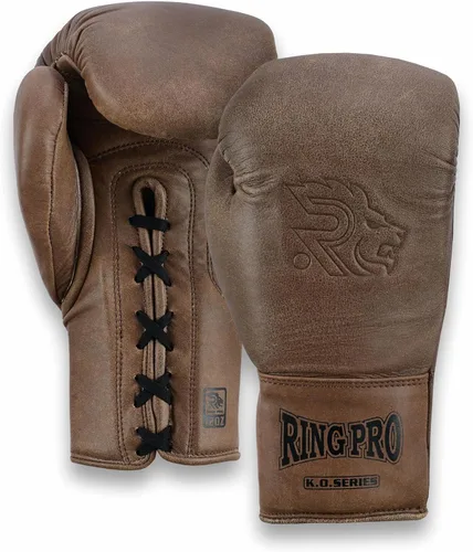Guantes de boxeo de cuero con cordones, para entrenamiento, combate y trabajo en bolsa pesada, boxeo, artes marciales mixtas, kickboxing, Muay Thai,
