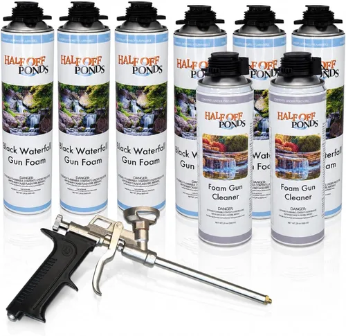 Miniatura 8 de Half Off Ponds Limpiador de pistola de espuma en cascada, disolvente en aerosol de 20 onzas para espuma expansiva y adhesivo sin curar, limpiador